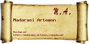 Madarasi Artemon névjegykártya